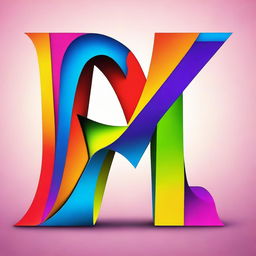 Create an image of the letter 'T' in a colorful and creative style