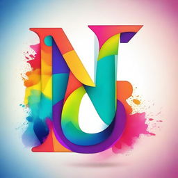 Create an image of the letter 'T' in a colorful and creative style