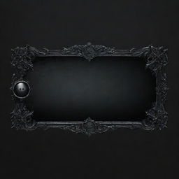 A gothic, darkly atmospheric souls-like UI banner with a button for text, placed on a transparent background.