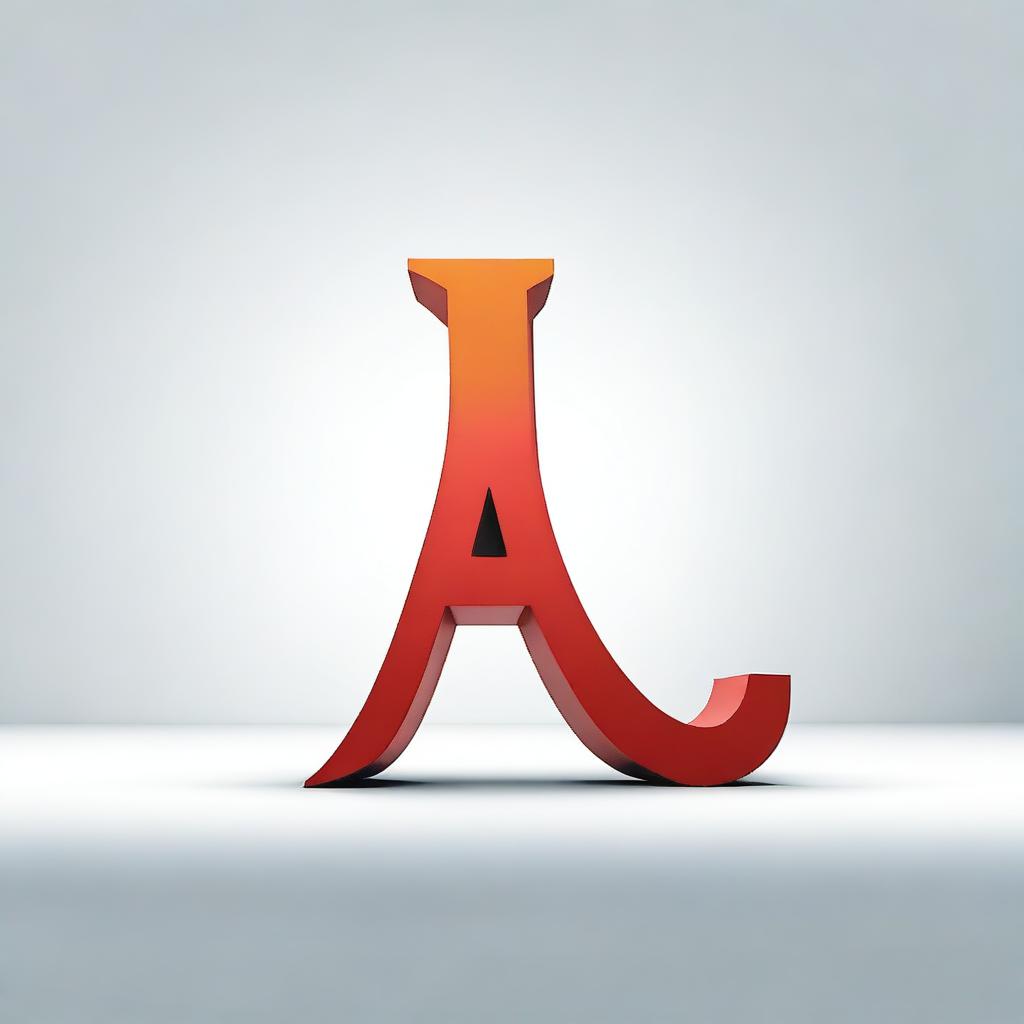 Create an image of a large letter 'A' standing next to a large letter 'S'