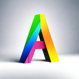 Create an image of a large letter 'A' standing next to a large letter 'S'