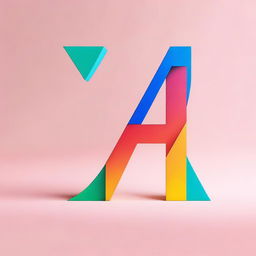 Create an image of a large letter 'A' standing next to a large letter 'S'