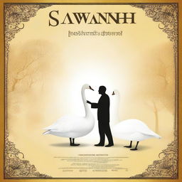 Create a Hollywood-style movie poster for a film titled 'SAWANIH - Inspirations from the World of Pure Spirits'