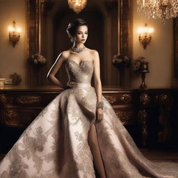 Create a tasteful and elegant image that evokes a sense of allure and sophistication