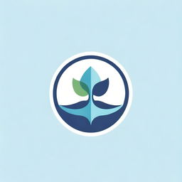 Design a modern and innovative logo with blue and green colors, reflecting sustainability and growth