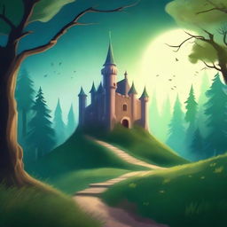 Create a captivating novel book cover featuring a mysterious and enchanting scene