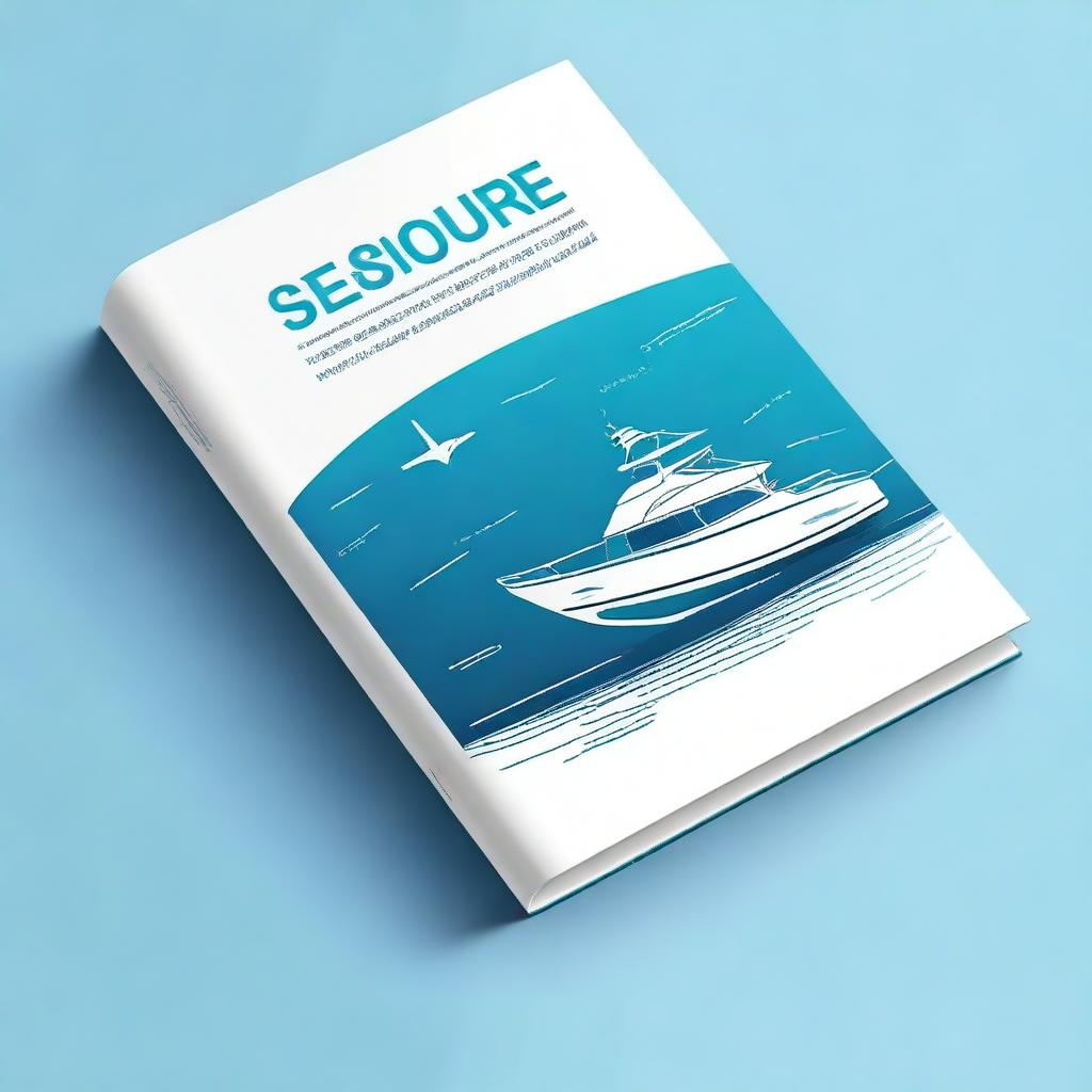 Design a simple yet slightly futuristic book cover for an e-book titled 'Secure, Automate, and Remote Control Your Boat'