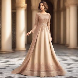 A beautiful dress displayed in a stylish and elegant manner