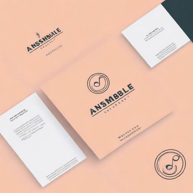 Create a brand identity for 'Ansamble', a company that teaches music theory