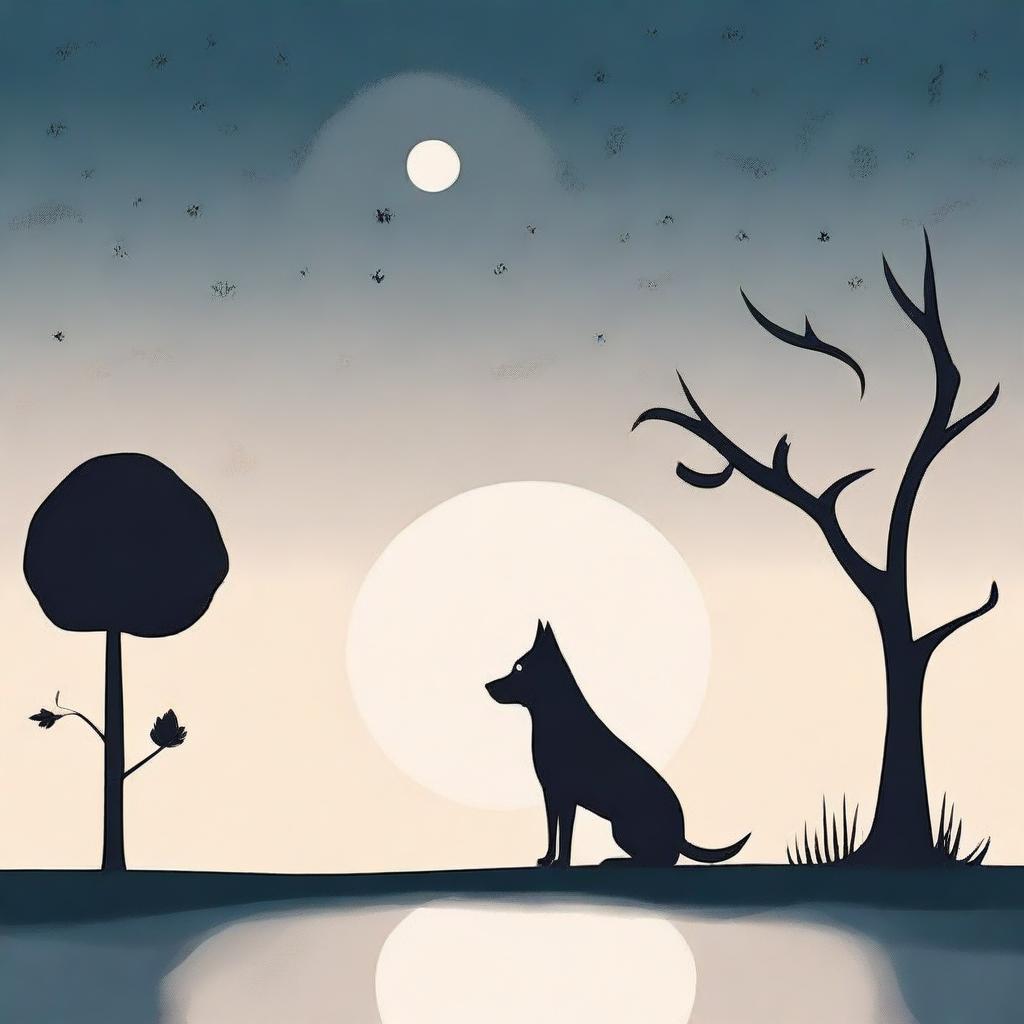 Create an illustration of a dog that symbolizes the theme of a book