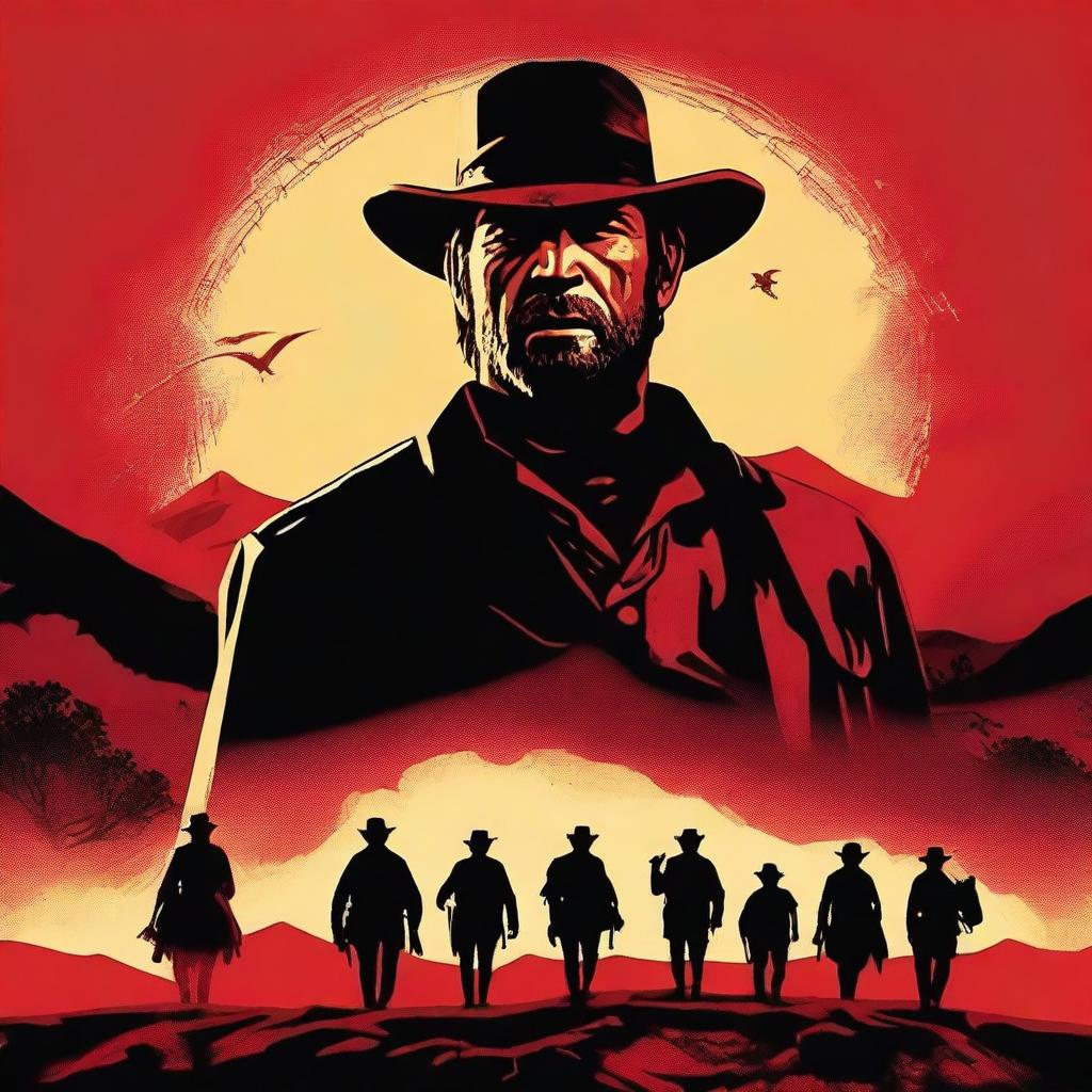 A movie poster for 'Red Dead Redemption 2' by Rockstar Games