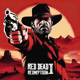 A realistic movie poster for 'Red Dead Redemption 2' by Rockstar Games