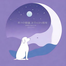 For the cover page of 'Tahimik ang Alulong: Ang Asong 'Di Makatahol,' create a serene design featuring a minimalist illustration of a dog under a moonlit sky