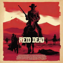 A gritty movie poster titled 'RED DEAD'