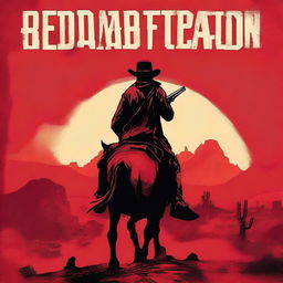 Create a book cover titled 'Red Dead Redemption 3' with the tagline 'Honor Among Outlaws'