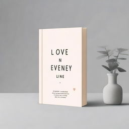 Design a minimalist book cover for 'Love in Every Line,' a poetry collection