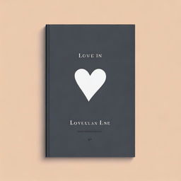 Design a minimalist book cover for 'Love in Every Line,' a poetry collection