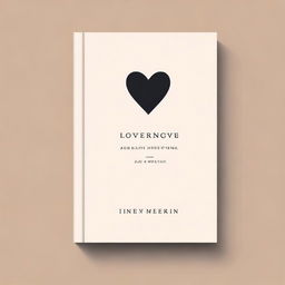 Design a minimalist book cover for 'Love in Every Line,' a poetry collection