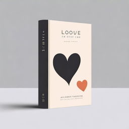 Design a minimalist book cover for 'Love in Every Line,' a poetry collection