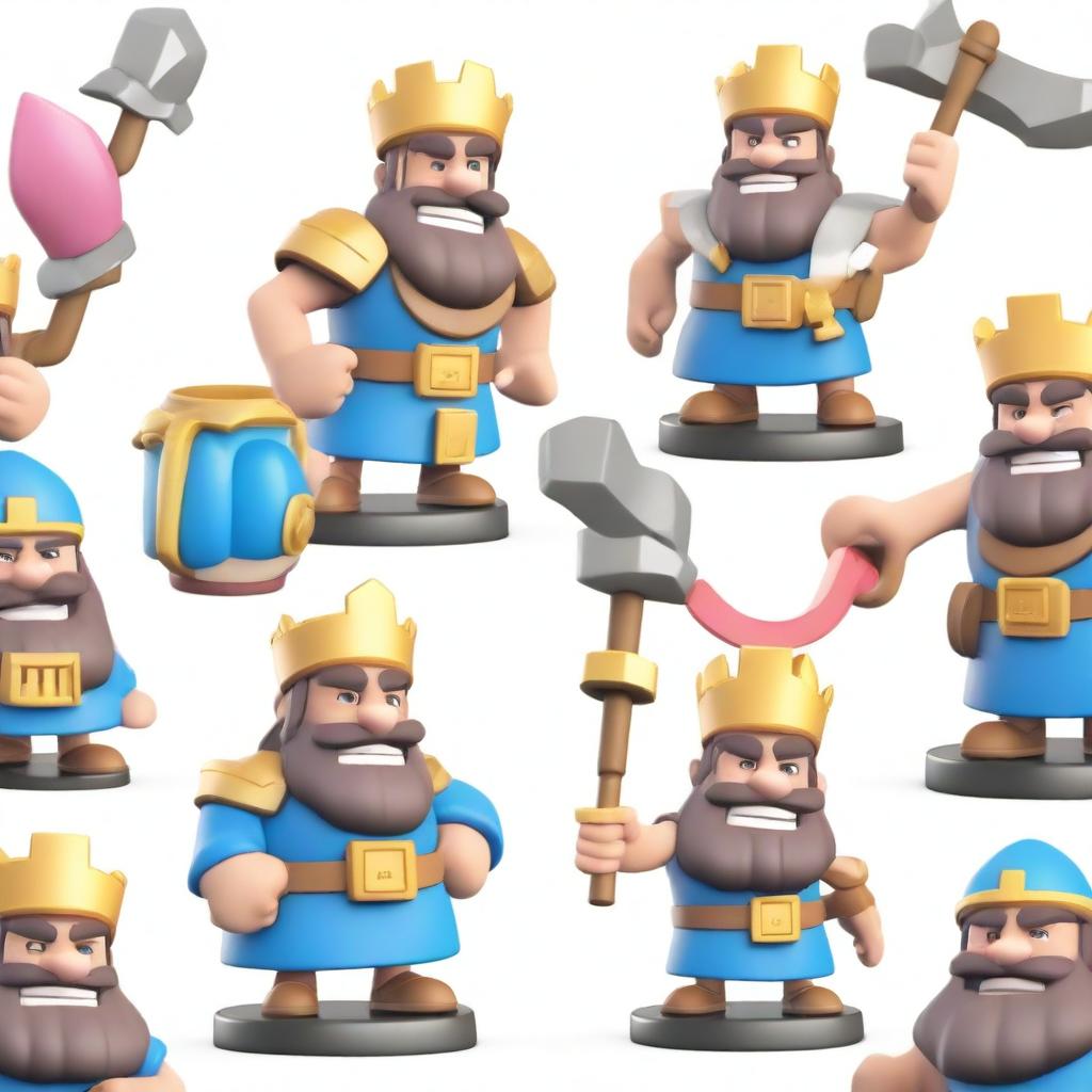 Create a detailed miniature figure from Clash Royale