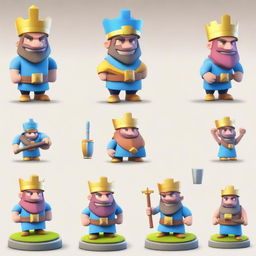 Create a detailed miniature figure from Clash Royale