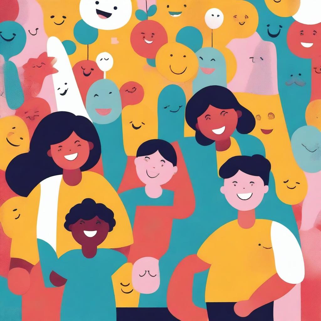 A vibrant and cheerful illustration that brings joy and positivity