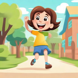 A playful scene depicting a mischievous child causing harmless trouble in a fun, lighthearted way