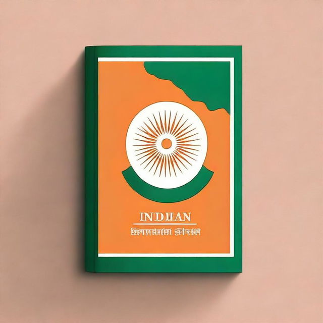 A book cover design for a book titled 'INDIAN CONSTITUTION AND POLITICAL SYSTEM'