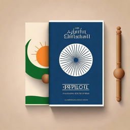 A book cover design for a book titled 'INDIAN CONSTITUTION AND POLITICAL SYSTEM'