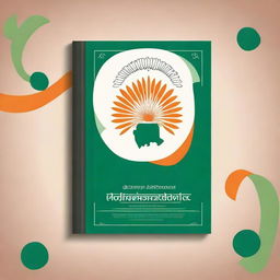 A book cover design for a book titled 'INDIAN CONSTITUTION AND POLITICAL SYSTEM'