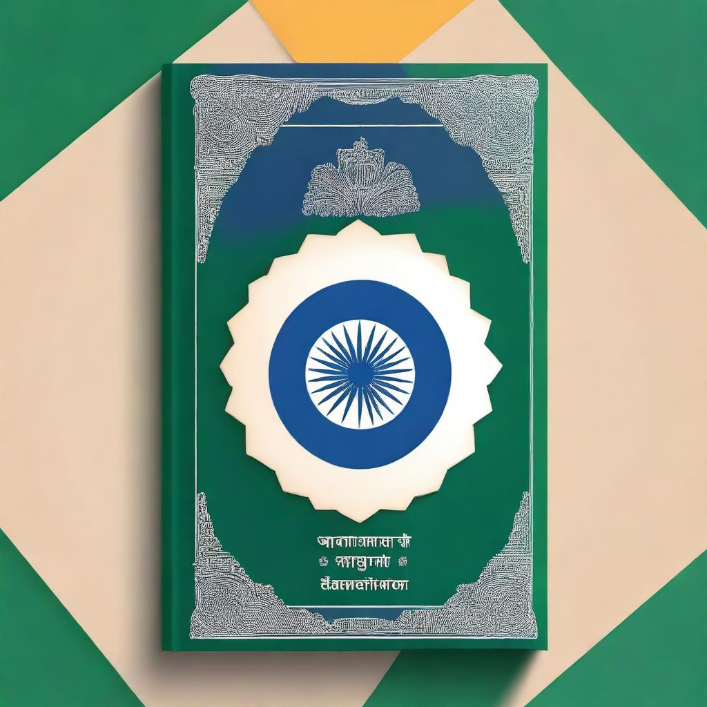 A book cover design for 'INDIAN CONSTITUTION AND POLITICAL SYSTEM'