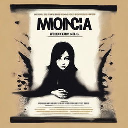 Create a poster concept for the film 'Monica: When Fear Kills'