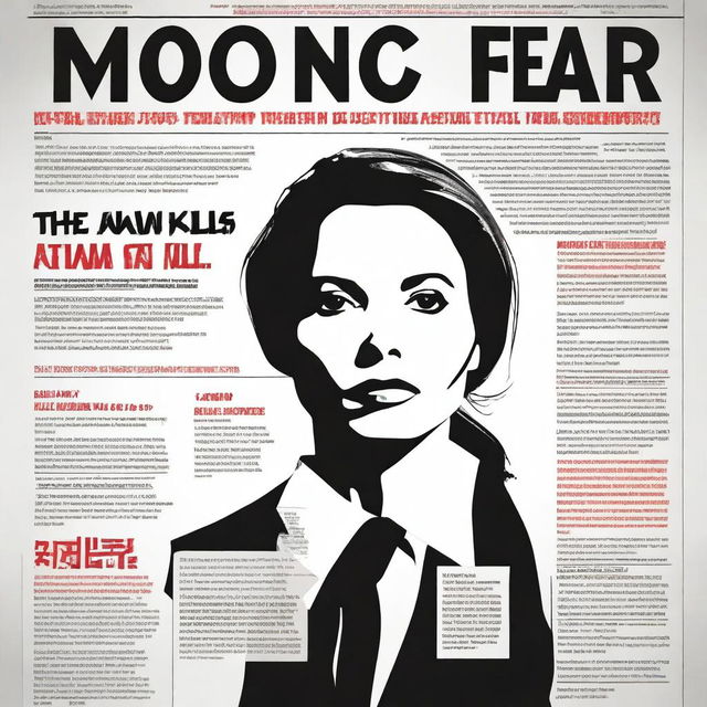 Create a poster concept for the thriller/drama film 'Monica: When Fear Kills