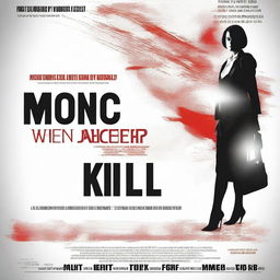 Create a poster concept for the thriller/drama film 'Monica: When Fear Kills