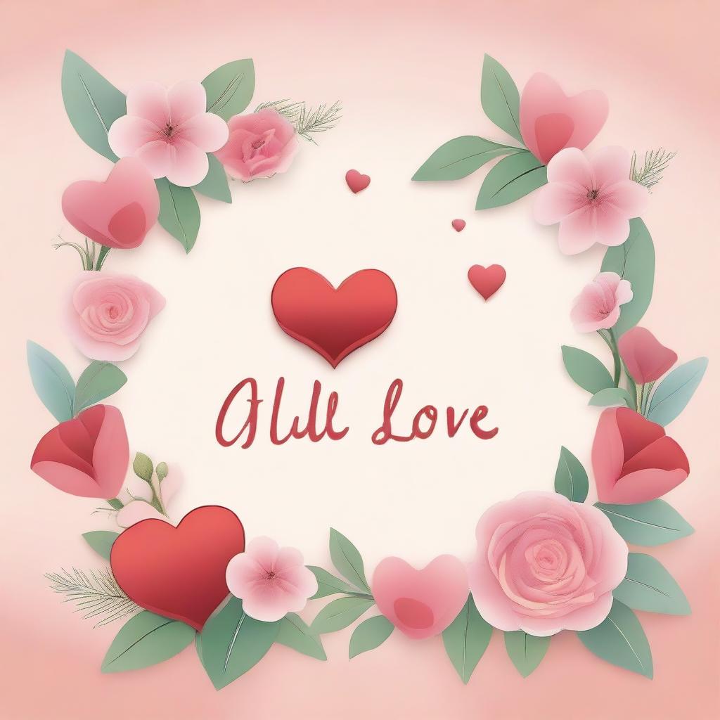 A beautiful and heartwarming image depicting the phrase 'All my love'