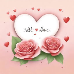 A beautiful and heartwarming image depicting the phrase 'All my love'