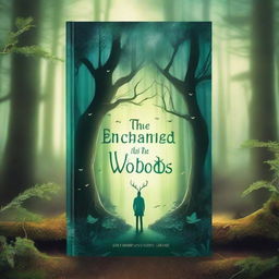 A captivating book cover featuring a magical forest with glowing trees, a mysterious path, and an enchanting atmosphere