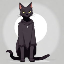 A young male furry character resembling a black cat