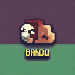 Create a pixel art logo with the text 'Brando8D'