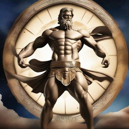 Create an image of the Titan Chronos, the ancient Greek god of time