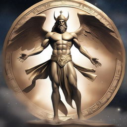 Create an image of the Titan Chronos, the ancient Greek god of time