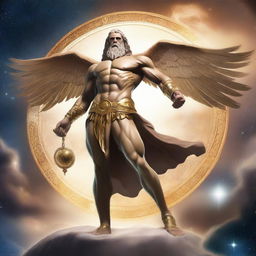 Create an image of the Titan Chronos, the ancient Greek god of time