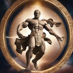 Create an image of the Titan Chronos, the ancient Greek god of time