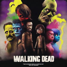 A movie poster mashup featuring elements from The Walking Dead and Inside Out