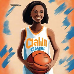 Create a beautiful book cover for a children's biography book titled 'Caitlin Clark Biography: The Inspiring Story of a Basketball Girl' by Jessica J