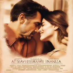 A movie poster for the romantic and emotional film 'A Través de Mi Ventana'