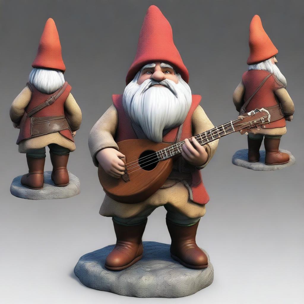 A young rock gnome, around 40 years old (young for their age), weighing 20 kilograms and standing 1 meter tall