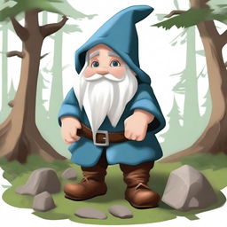 Create an image of a young gnome inspired by Dungeons and Dragons