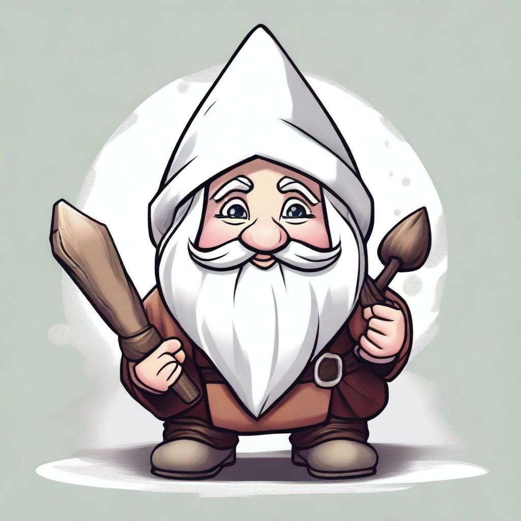 Create an image of a young gnome inspired by Dungeons and Dragons