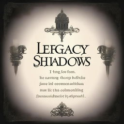 The words 'Legacy of Shadows' displayed full screen in an elegant, gothic font